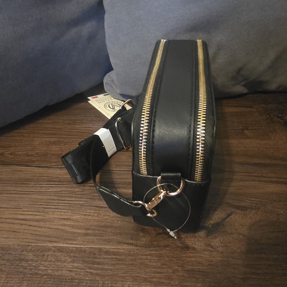 NWT Valentino Orlandi Black Studded Crossbody Bag - Picture 5 of 8